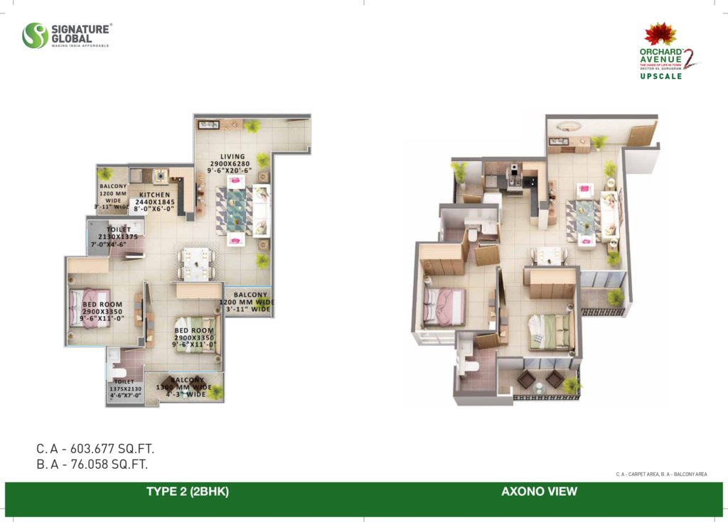 2BHK Type-2 Orchard avenue 2