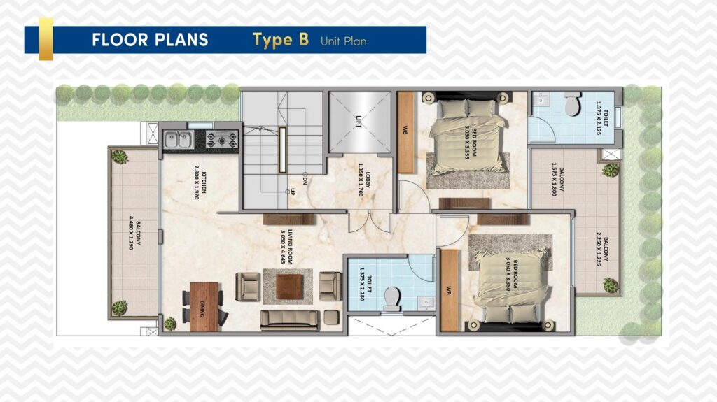 SG City 92 Type B Floor Plan