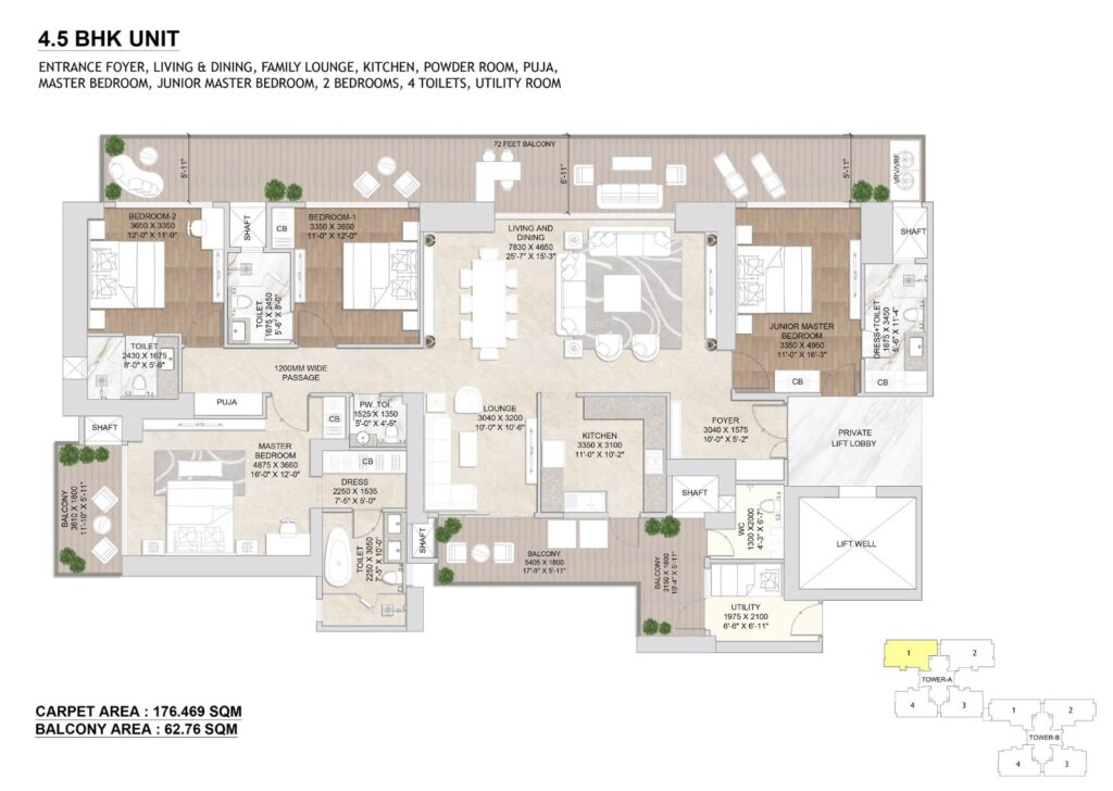 SG Twin Tower 4.5 BHK