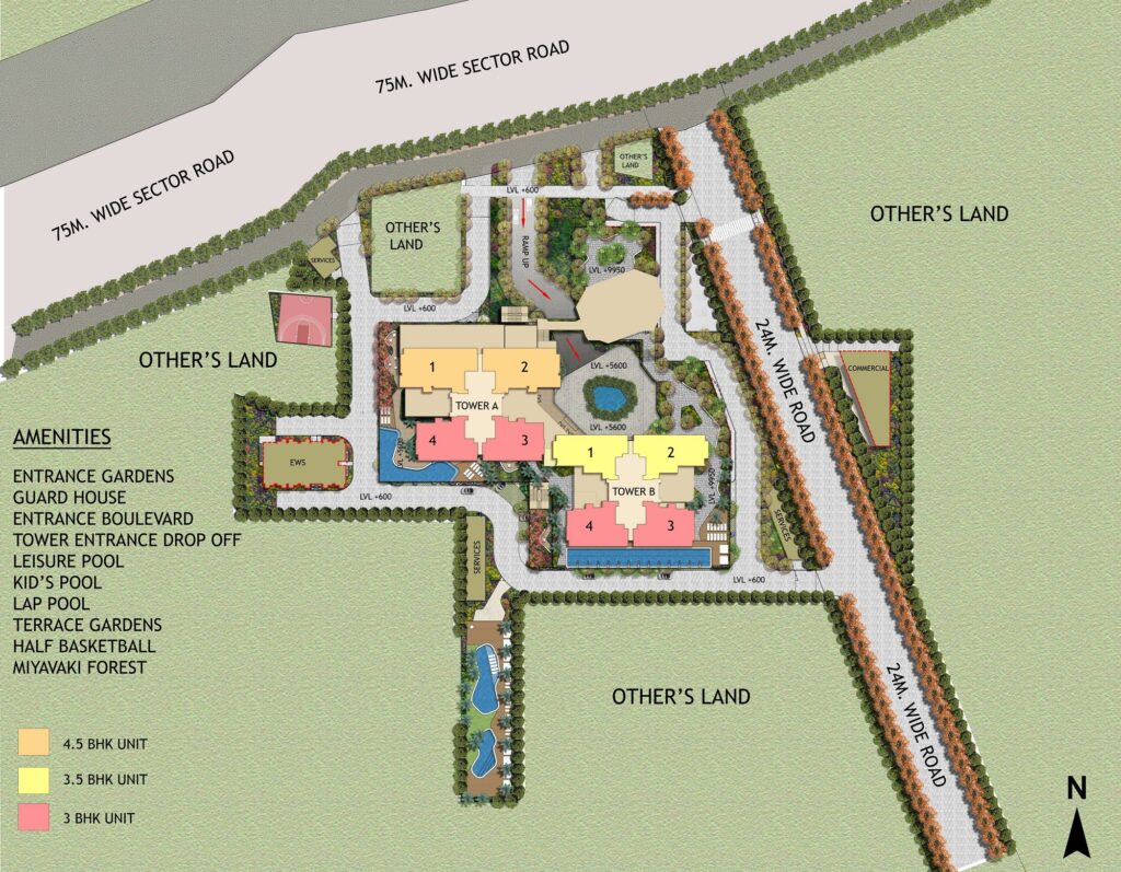 SITE PLAN SG TWIN TOWER DXP-84