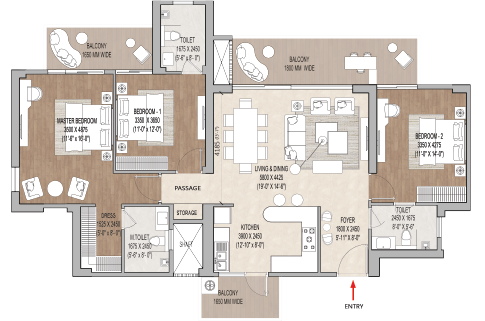 3 BHK | T11, T12 & T14