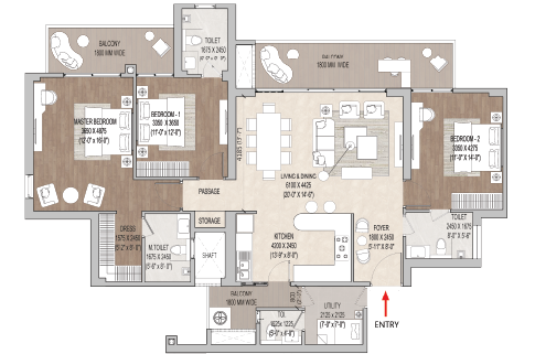 3 BHK + UTILITY | T9 & T10